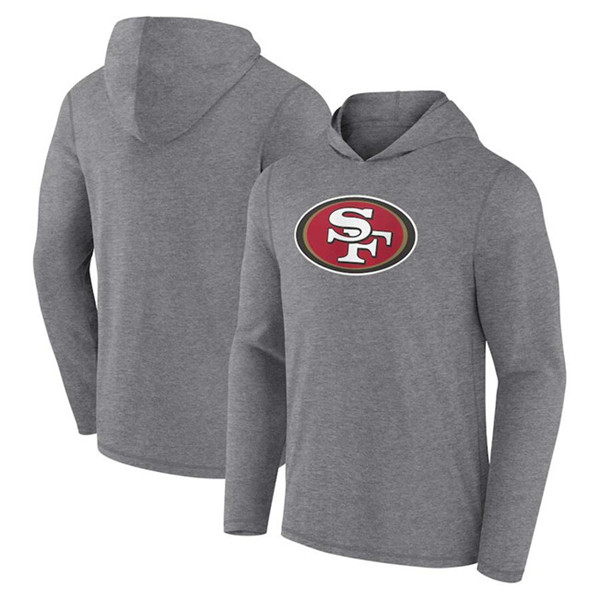 Men's San Francisco 49ers Heather Gray Primary Logo Long Sleeve Hoodie